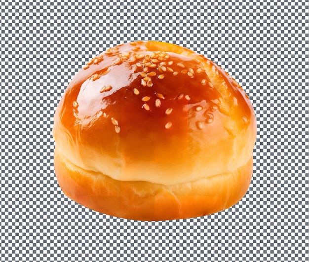 Frischer Custard Bun Lai Wong Bao isoliert auf durchsichtigem Hintergrund