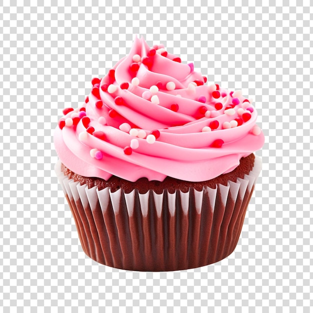 PSD frischer, lecker cupcake auf einem durchsichtigen hintergrund