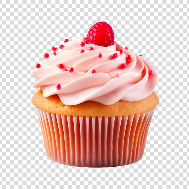 PSD frischer, lecker cupcake auf einem durchsichtigen hintergrund