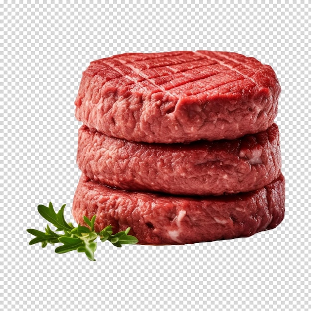 Frischer Rindfleisch-Petti-Burger isoliert auf transparentem Hintergrund