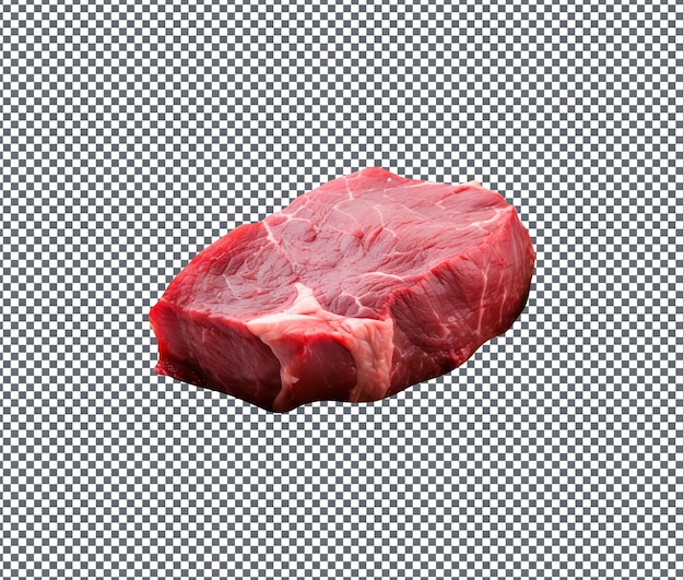 Frisches isoliertes Bison-Lendenstück auf transparentem Hintergrund