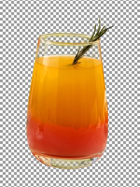 Frisches orangefarbenes Cocktailgetränk isoliert auf transparentem Hintergrund