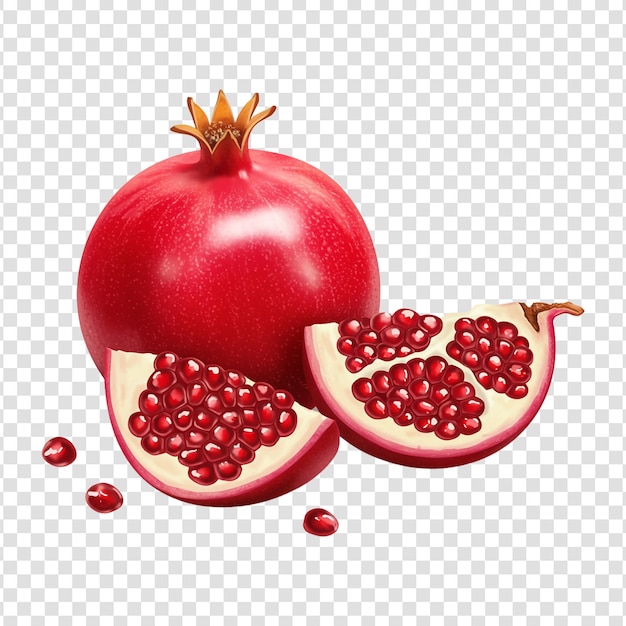 Frisches und reifes Granatapfel mit saftigen roten Samen