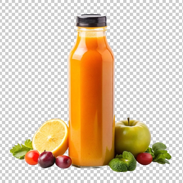 PSD frischsaft-reinigungsflasche isolierter transparenter hintergrund