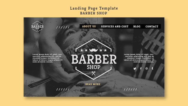 Friseur-landingpage-vorlage