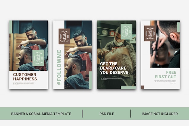 Friseursalon instagram geschichten vorlage