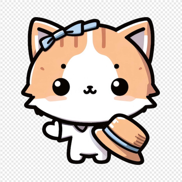 PSD frisky kitten png sticker