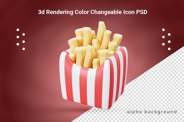 PSD frites 3d