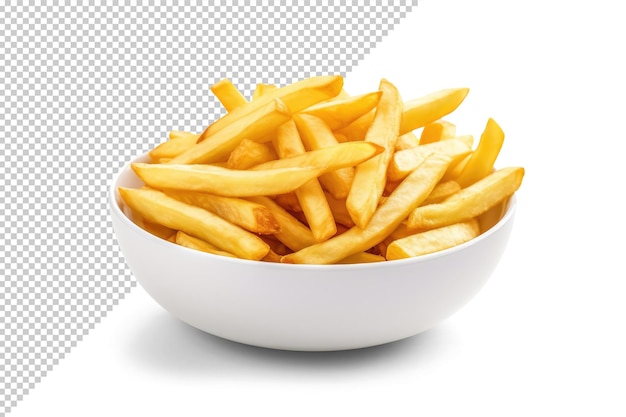 Des frites dans un mock-up de bol