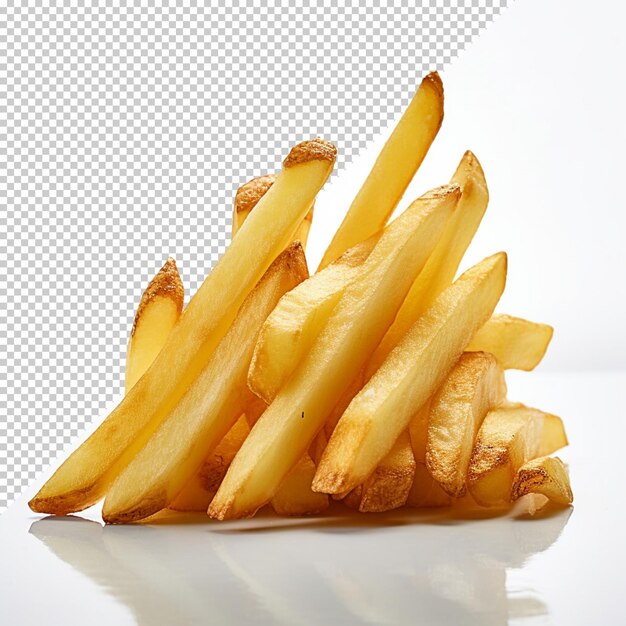 PSD des frites de fast-food avec un fond transparent