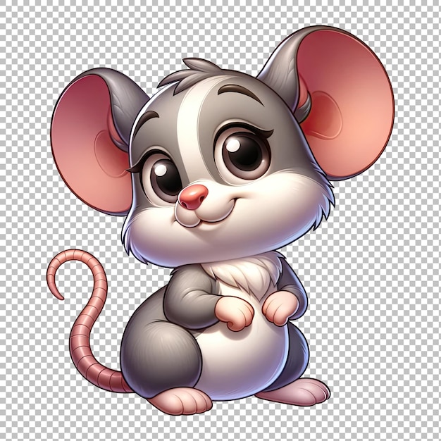 PSD fröhliche maus cartoon witzige maus clipart