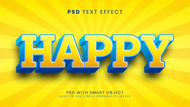 Fröhlicher 3D-Texteffekt mit Kindern und lustigem Textstil