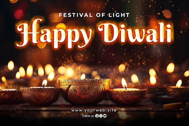 Fröhlicher Diwali-Hintergrund und Diwali-Banner