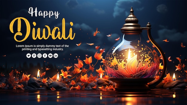 Fröhlicher Diwali-Hintergrund