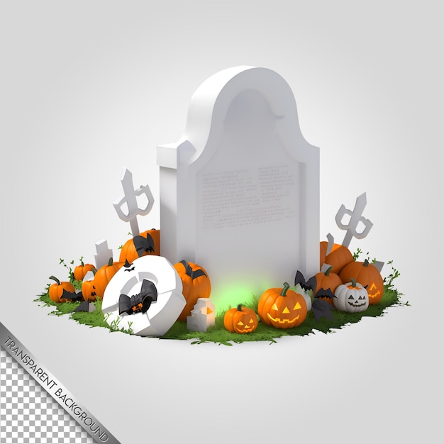 PSD fröhliches halloween-designelement, transparenter hintergrund