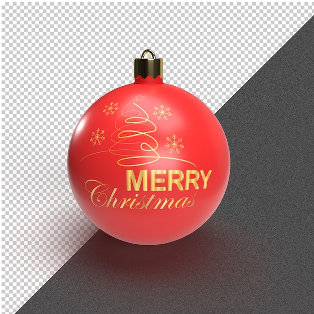 Frohe Weihnachten 3D-Ball-Rendering, Weihnachten und Happy New Year Design-Konzept, 3D-Illustration