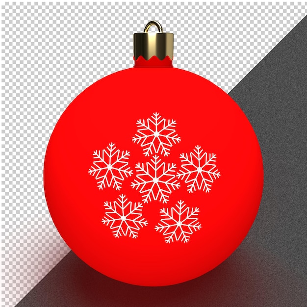 Frohe weihnachten 3d-ball-rendering, weihnachten und happy new year design-konzept, 3d-illustration