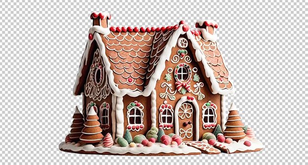 PSD frohe weihnachten dekoration dinge hut lebkuchen haus socke und sack