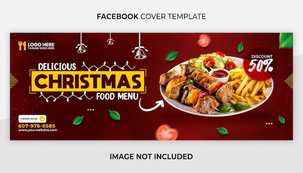 Frohe weihnachten-facebook-cover und web-banner-vorlage