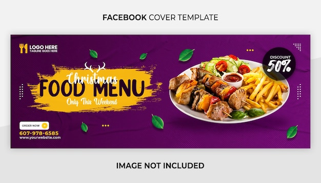 Frohe Weihnachten-Facebook-Cover und Web-Banner-Vorlage