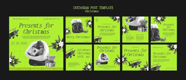 PSD frohe weihnachten instagram beiträge