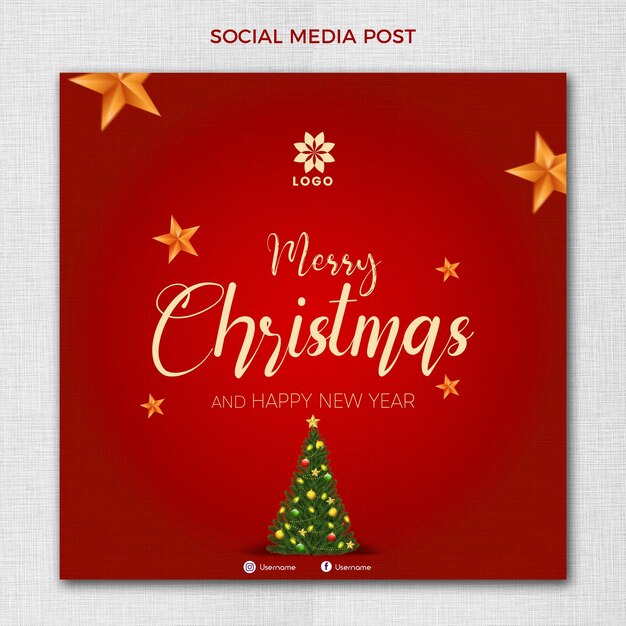 PSD frohe weihnachten social media poster