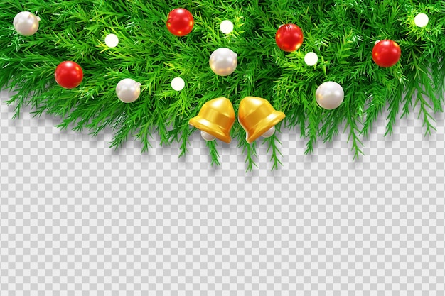 PSD frohe weihnachten transparenter grenzhintergrund