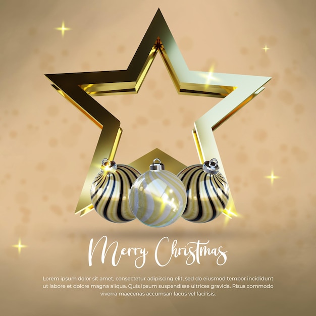 Frohe Weihnachten und ein gutes neues Jahr Banner Social Media Post Vorlage