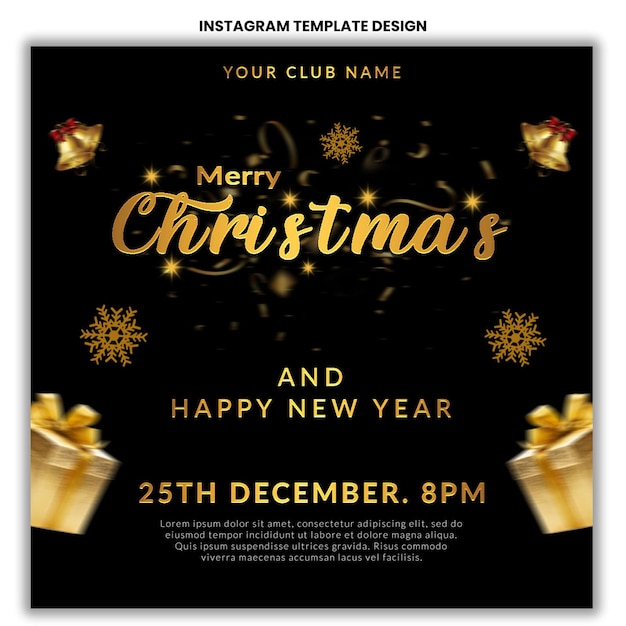 Frohe Weihnachten und ein gutes neues Jahr Flyer-Design-Vorlage
