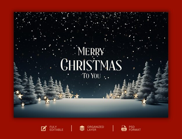 PSD frohe weihnachten und frohe neujahr feier wünsche grüße design