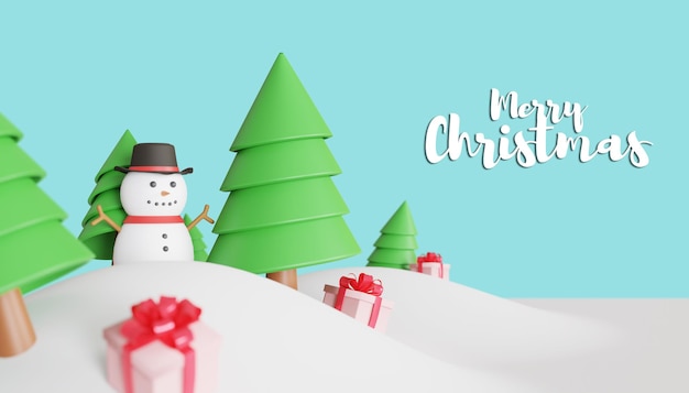 Frohe Weihnachten und guten Rutsch ins neue Jahr 3D-Banner-Hintergrund