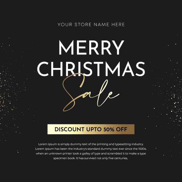 Frohe Weihnachten und Neujahr Sale Banner Vorlagen PSD