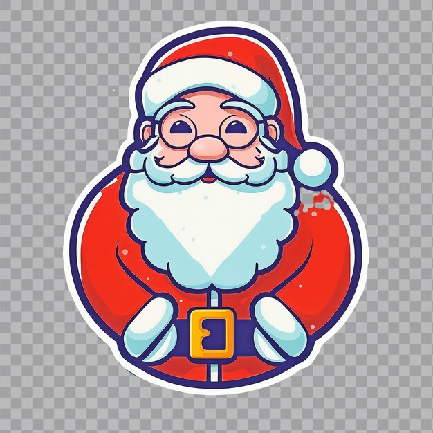 PSD frohe weihnachten weihnachtsmann aufkleber design