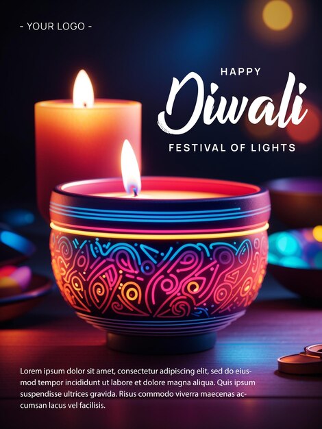 Frohes diwali-fest des lichts