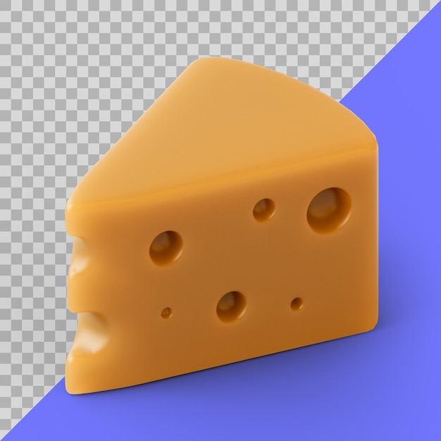 Fromage délicieux stylisé en 3D