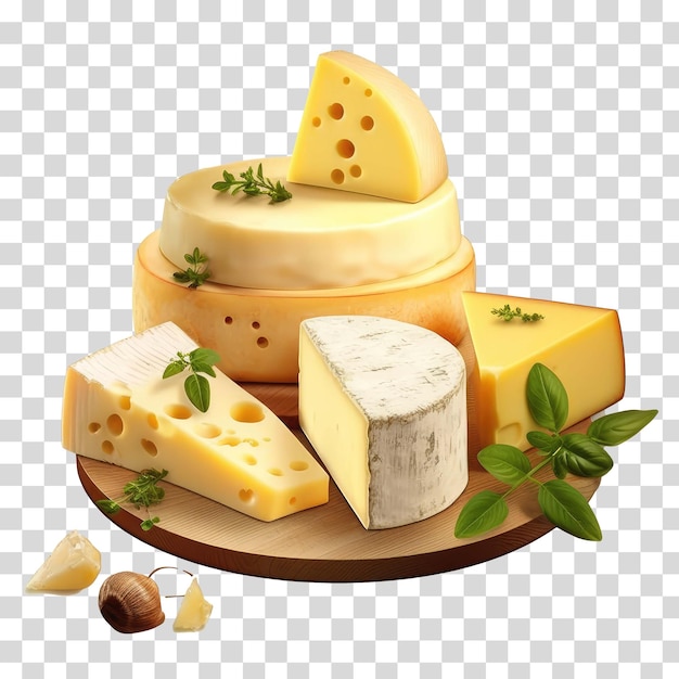 Fromage Français Sur Fond Transparent Illustration Vectorielle