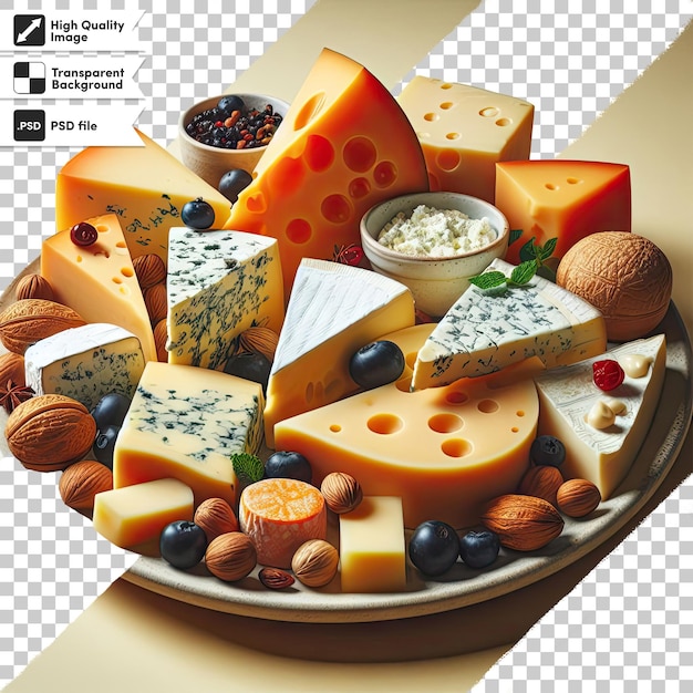 PSD fromage psd et olives sur fond transparent