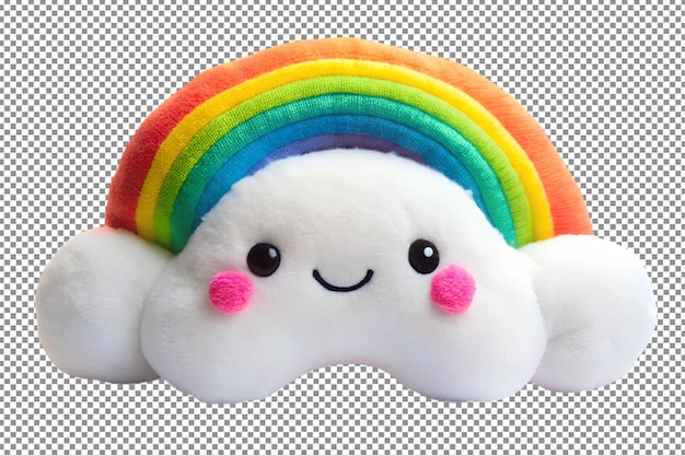 front view of a cuddly cloud plushie illustration