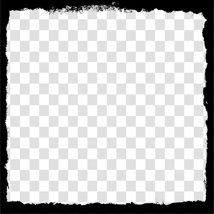 PSD fronteira de filme grunge preto para uso em design de layout de cartaz isolado em um fundo transparente