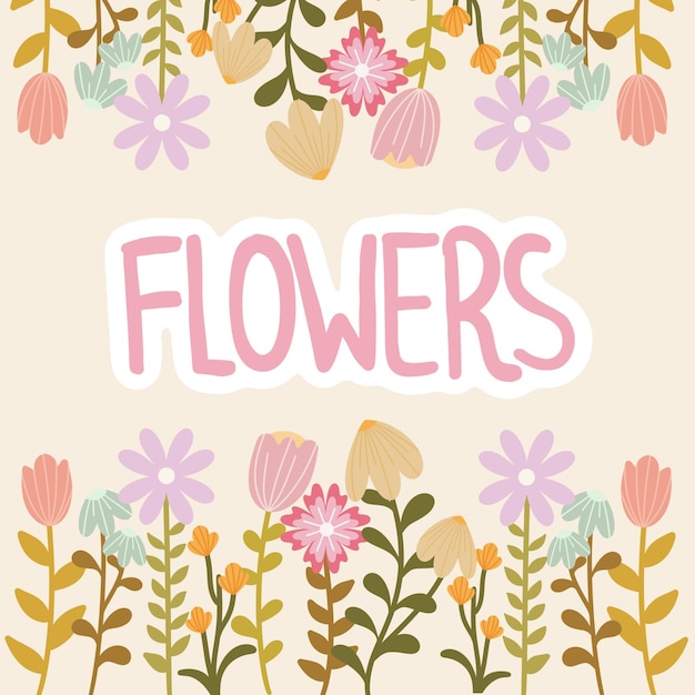 Fronteira de flores simples