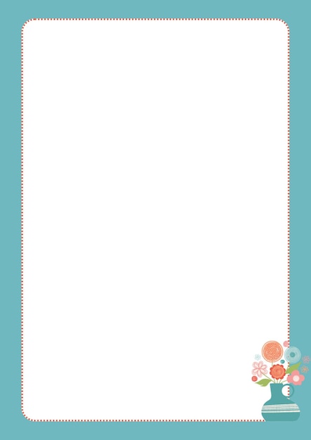 Fronteira de página floral minimalista