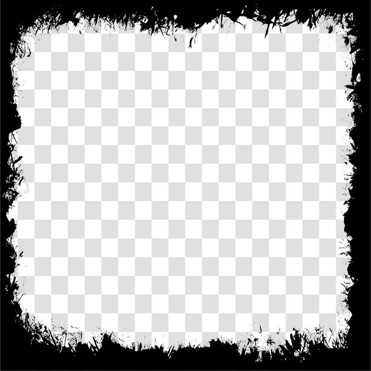 PSD fronteira grunge envelhecida para uso de fundo de cartazes e panfletos isolada em um fundo transparente