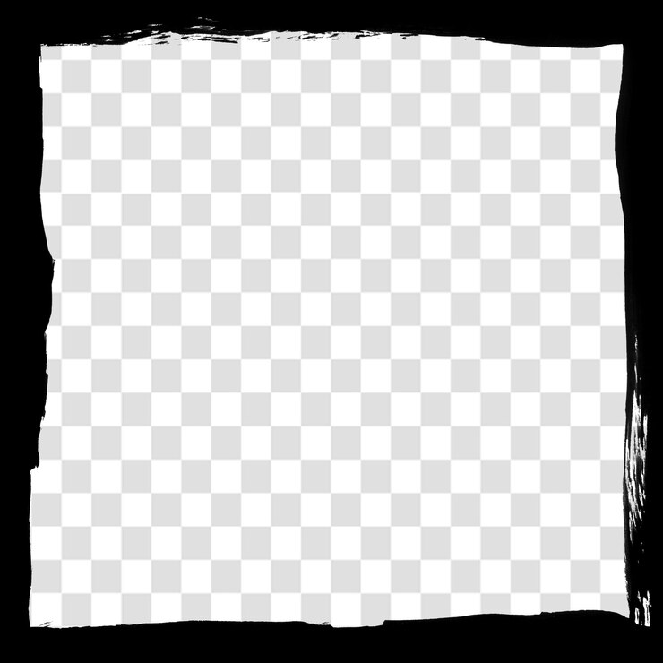 Frontera de película antigua con efecto grunge para carteles y volantes aislados en un fondo transparente