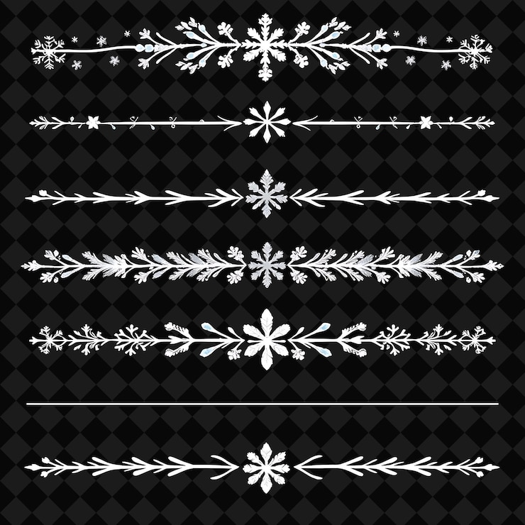 PSD fronteras decorativas copos de nieve hielo y estrellas blanco helado con azul helado invierno país de las maravillas ellos
