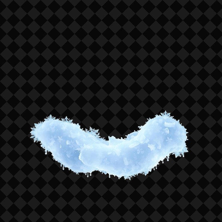 PSD frosted cirrus cloud geschmückt mit eisigen kristallen funkelnde oberflächen und kühle texturen winterneon