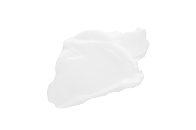 Un Frottis De Crème Blanche Sur Un Fond Blanc Png