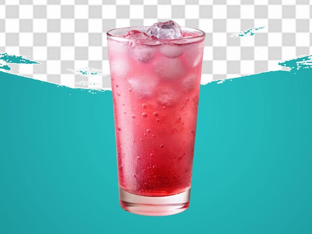 Fruchtsaft mit zerkleinertem eis und fruchtschnitten