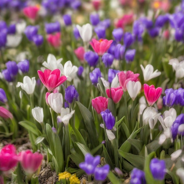 PSD frühlingsblumen-hintergrund