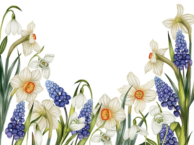 Frühlingsblumengrenze