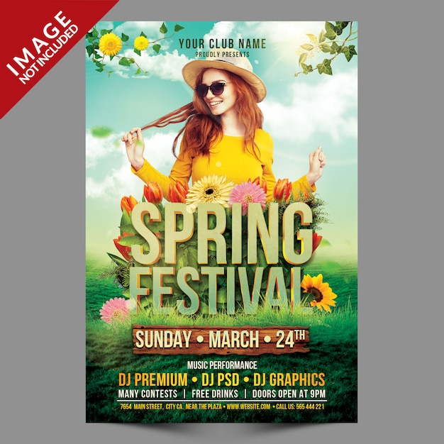 Frühlingsfest Flyer Vorlage